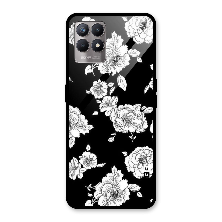 Cool Pattern Flowers Glass Back Case for Realme Narzo 50