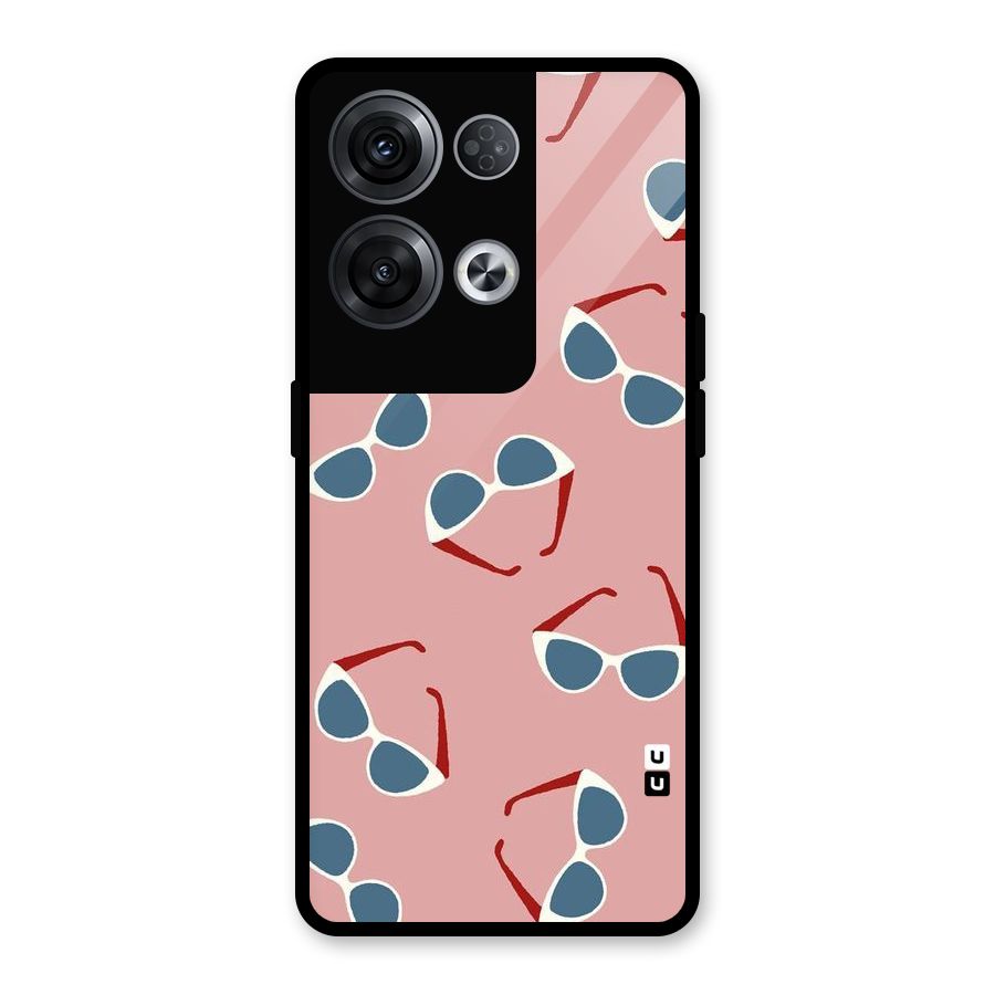 Cool Shades Pattern Glass Back Case for Oppo Reno8 Pro 5G