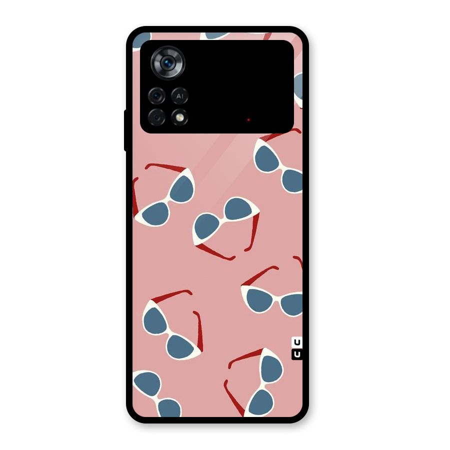 Cool Shades Pattern Glass Back Case for Poco X4 Pro 5G