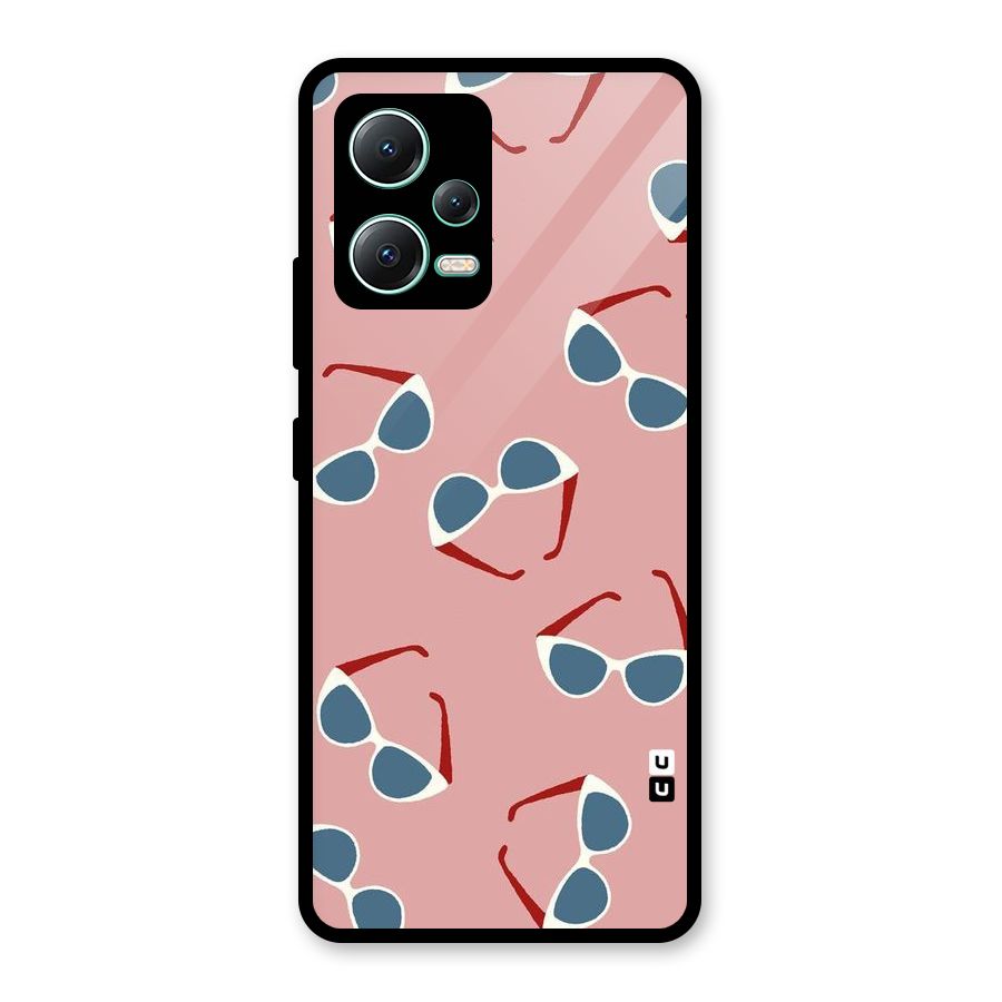 Cool Shades Pattern Glass Back Case for Redmi Note 12 5G