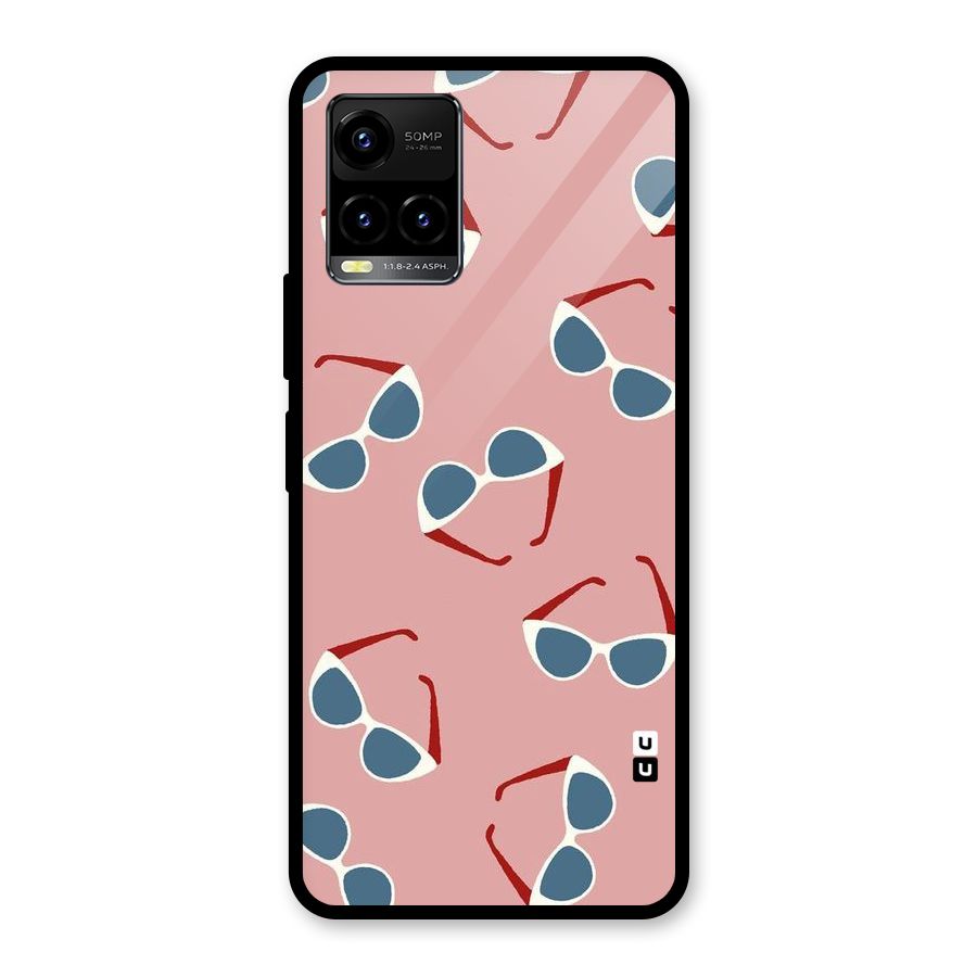 Cool Shades Pattern Glass Back Case for Vivo Y21A