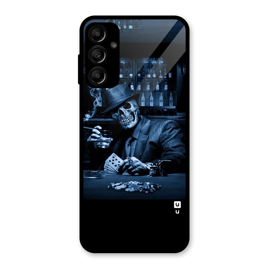 Cool Skull Cards Glass Back Case for Galaxy A14 5G