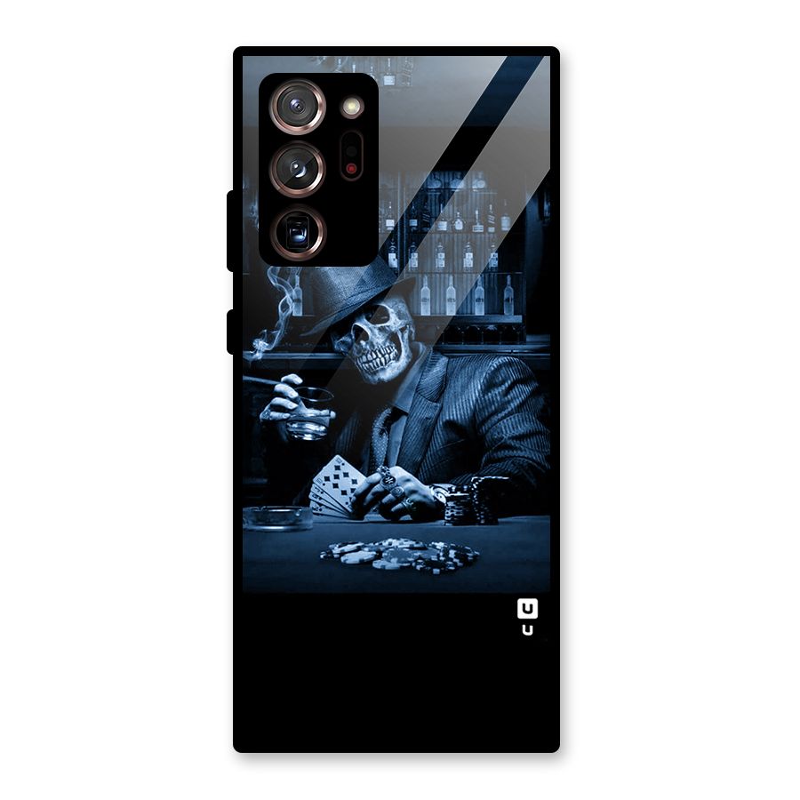Cool Skull Cards Glass Back Case for Galaxy Note 20 Ultra 5G