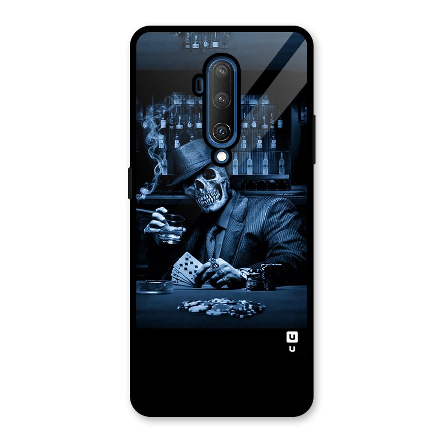 Cool Skull Cards Glass Back Case for OnePlus 7T Pro