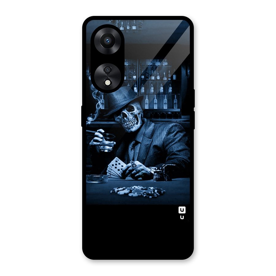 Cool Skull Cards Glass Back Case for Oppo A78