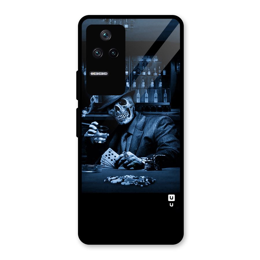 Cool Skull Cards Glass Back Case for Poco F4 5G