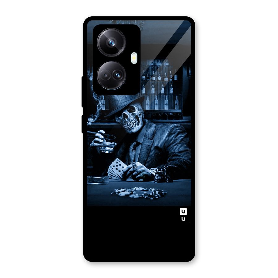 Cool Skull Cards Glass Back Case for Realme 10 Pro Plus