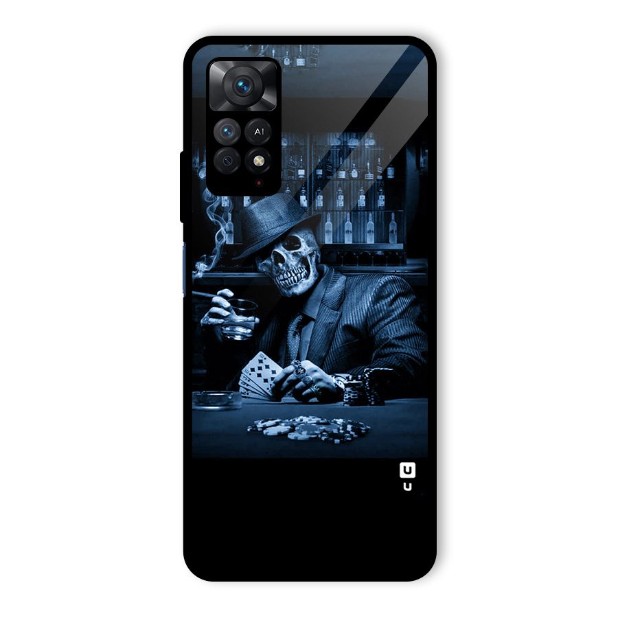 Cool Skull Cards Glass Back Case for Redmi Note 11 Pro