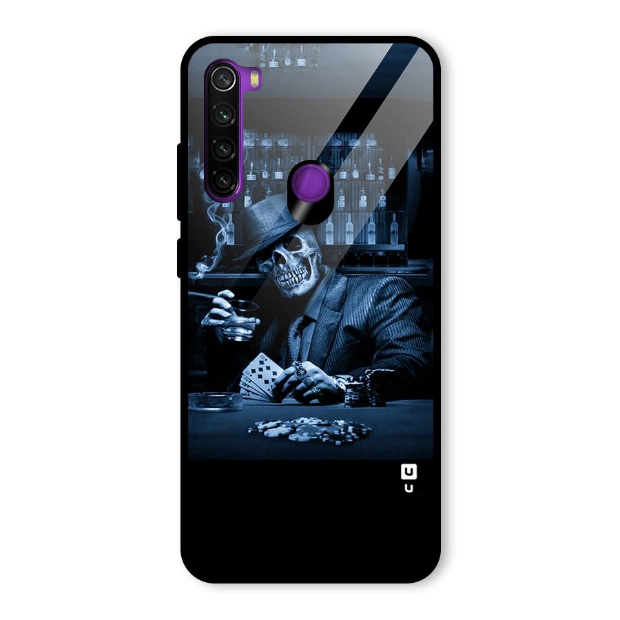 Cool Skull Cards Glass Back Case for Redmi Note 8