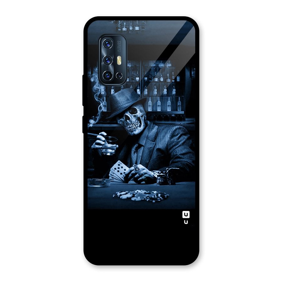 Cool Skull Cards Glass Back Case for Vivo V17
