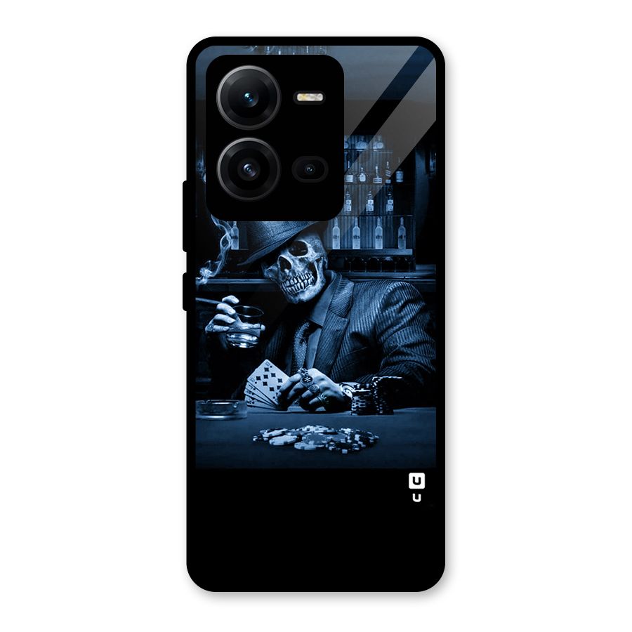Cool Skull Cards Glass Back Case for Vivo V25