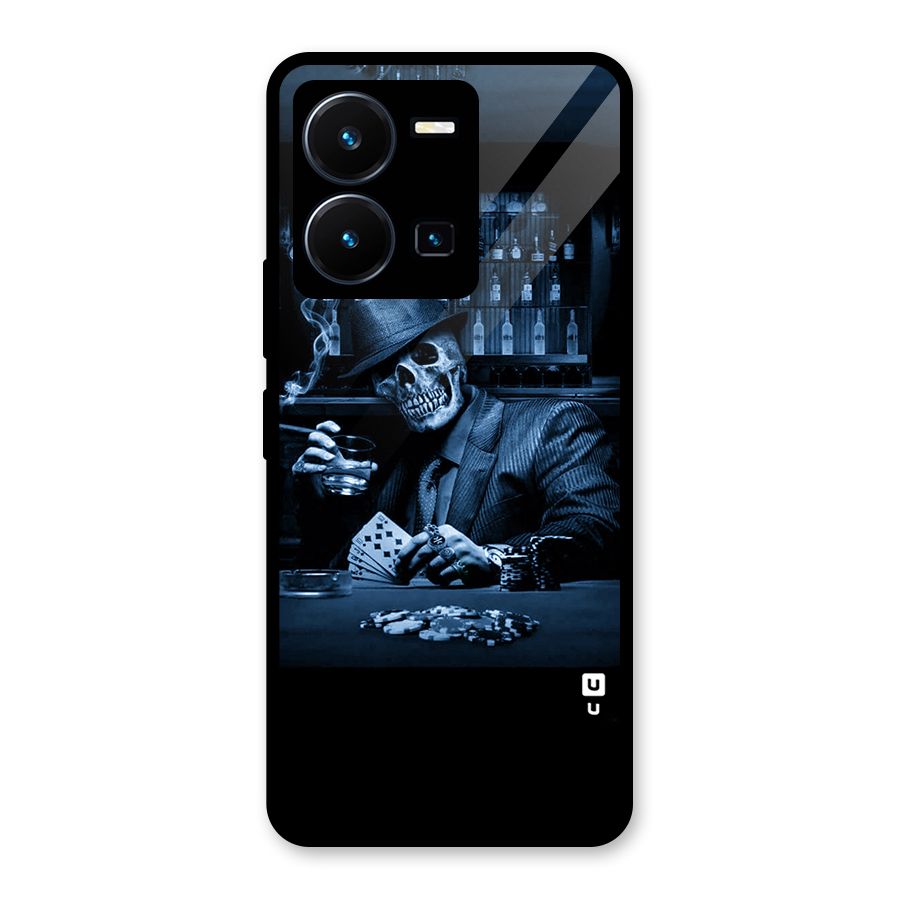 Cool Skull Cards Glass Back Case for Vivo Y35