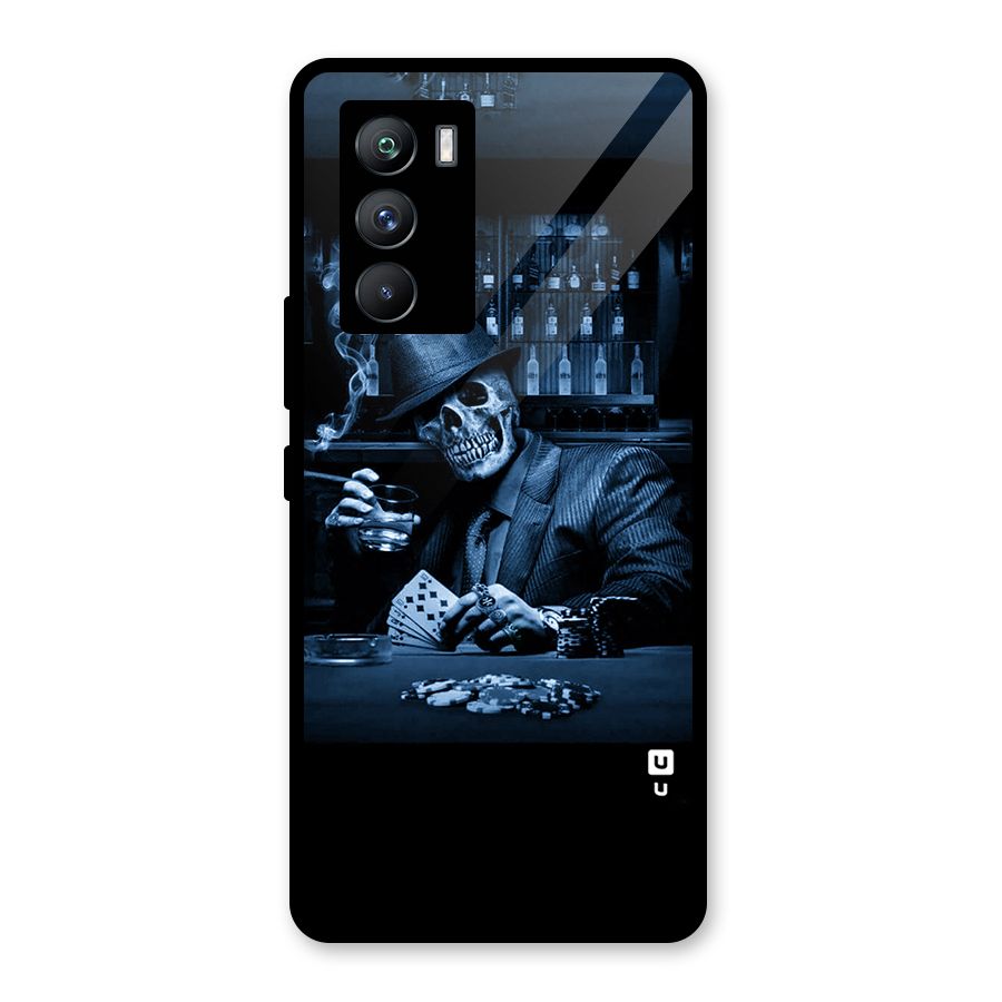 Cool Skull Cards Glass Back Case for Vivo iQOO 9 SE
