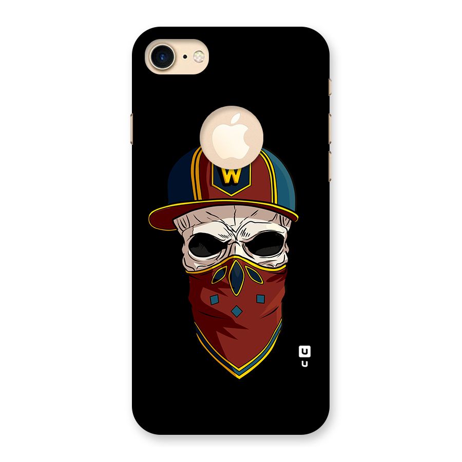 Cool Skull Mask Cap Back Case for iPhone 7 Logo Cut