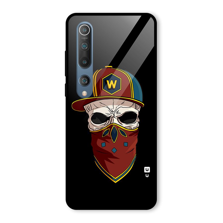 Cool Skull Mask Cap Glass Back Case for Mi 10