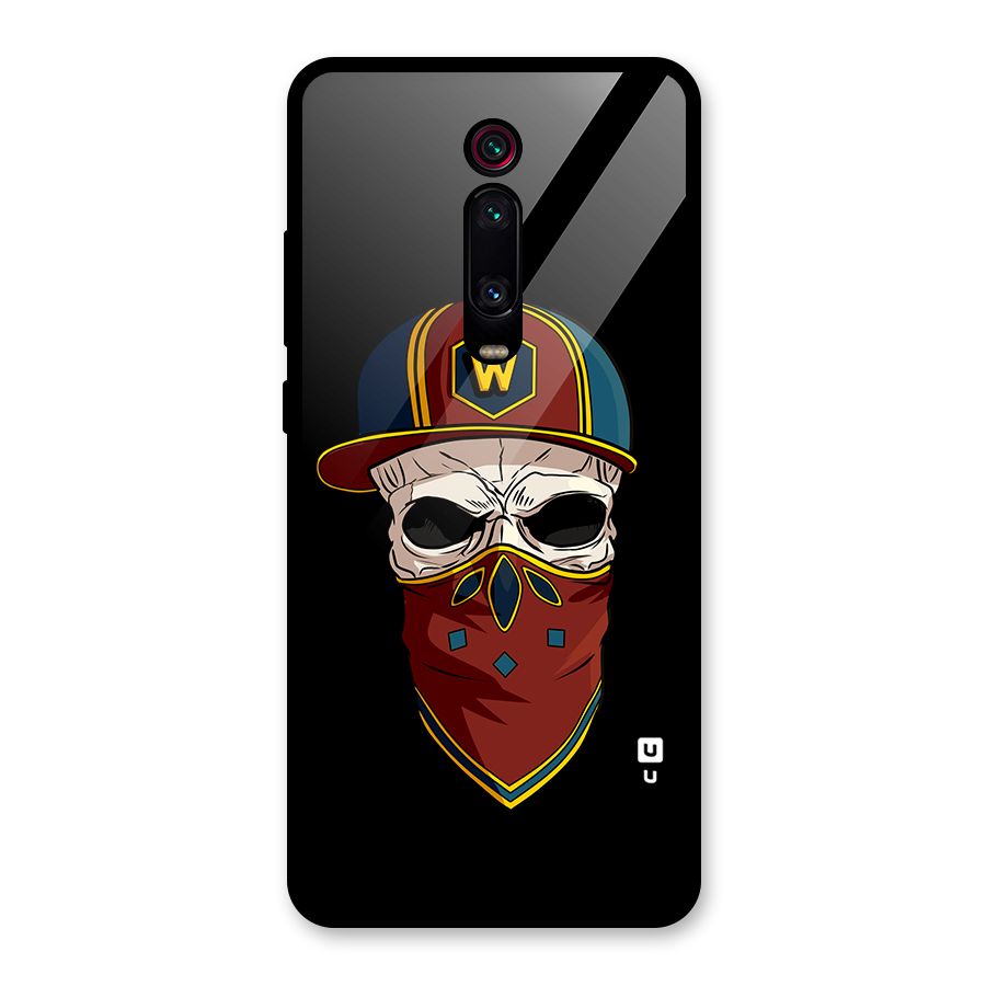 Cool Skull Mask Cap Glass Back Case for Redmi K20