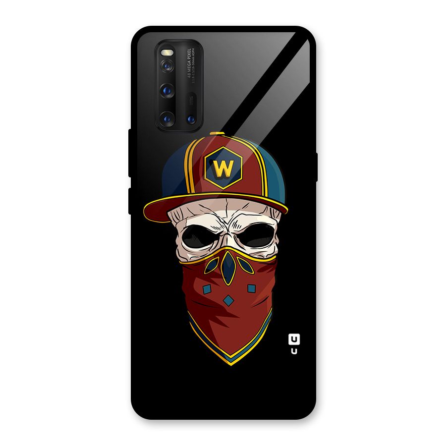 Cool Skull Mask Cap Glass Back Case for Vivo iQOO 3