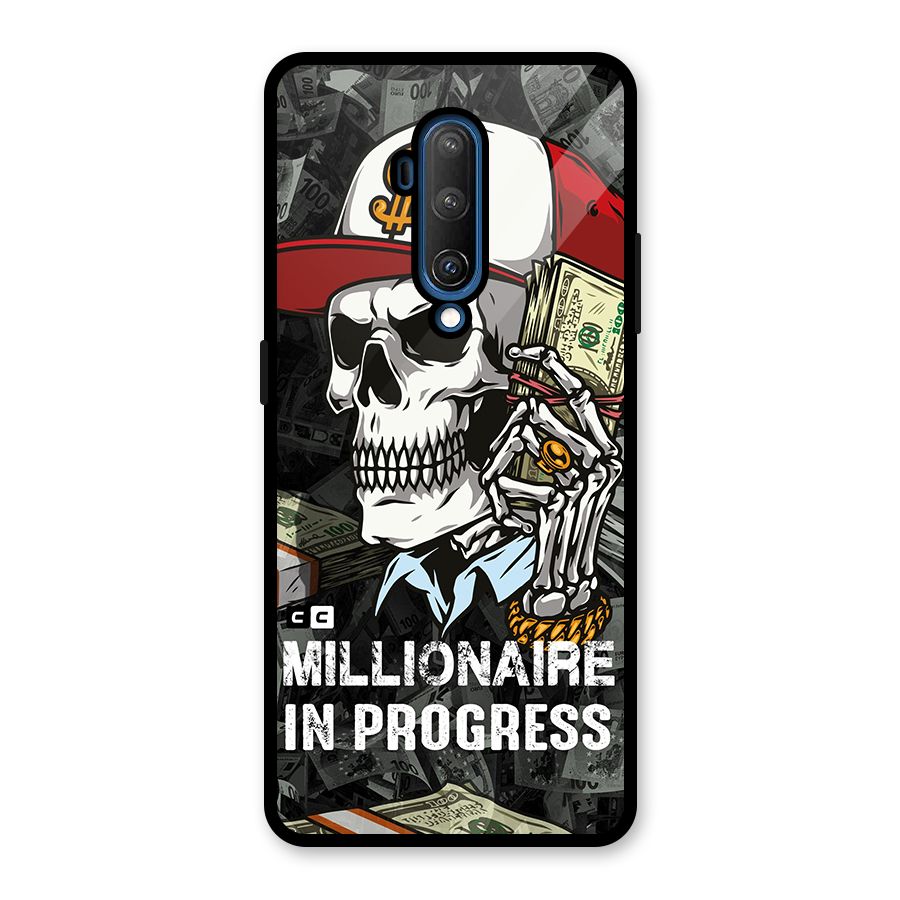 Cool Skull Millionaire In Progress Glass Back Case for OnePlus 7T Pro
