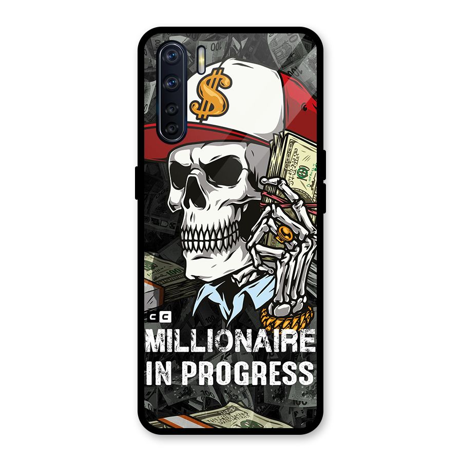 Cool Skull Millionaire In Progress Glass Back Case for Oppo F15