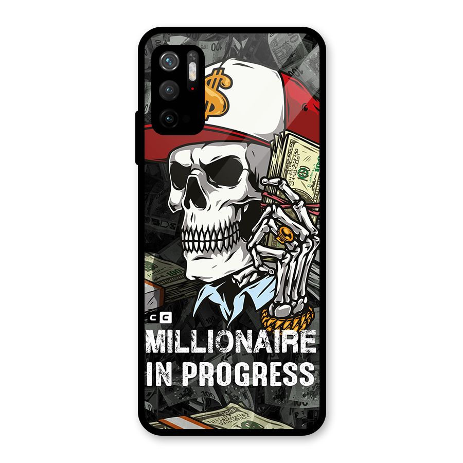 Cool Skull Millionaire In Progress Glass Back Case for Poco M3 Pro 5G