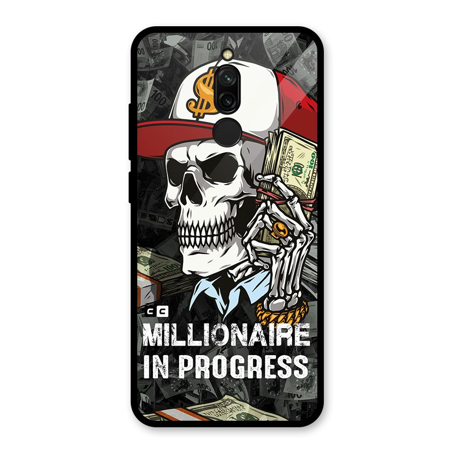 Cool Skull Millionaire In Progress Glass Back Case for Redmi 8