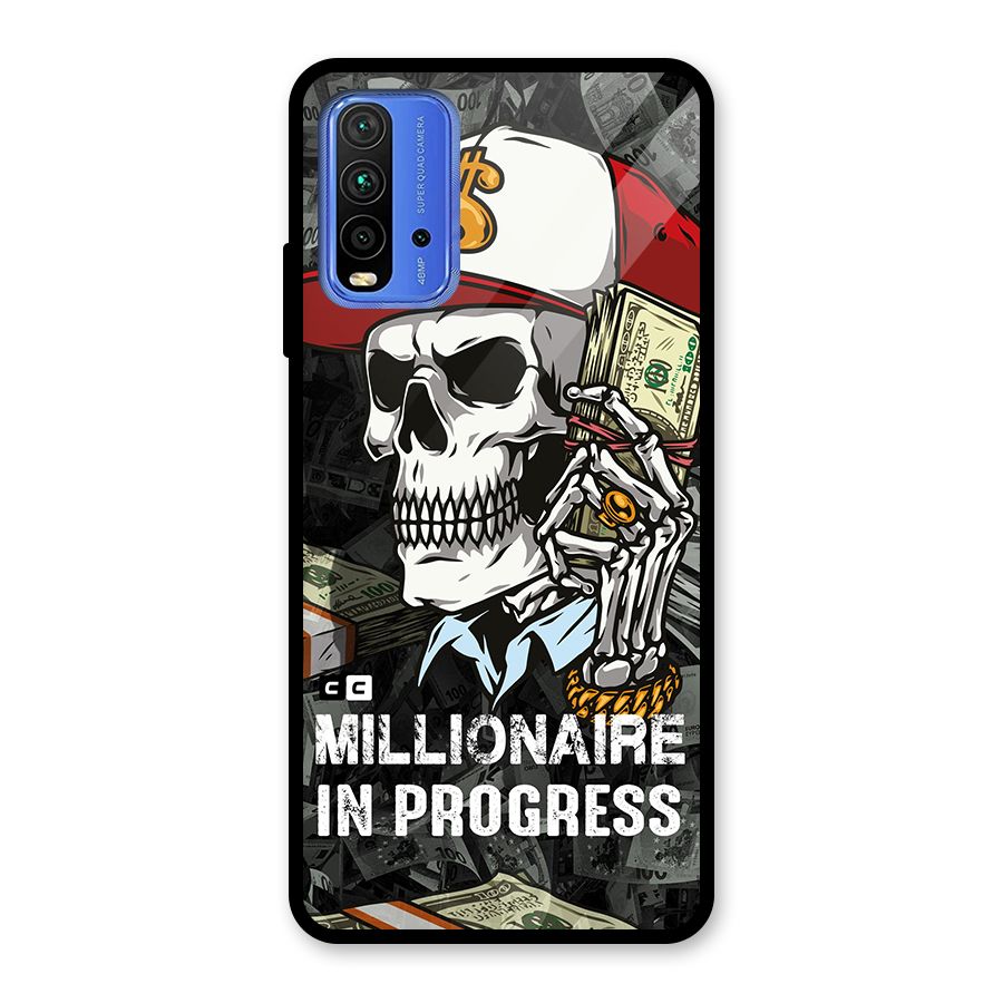 Cool Skull Millionaire In Progress Glass Back Case for Redmi 9 Power