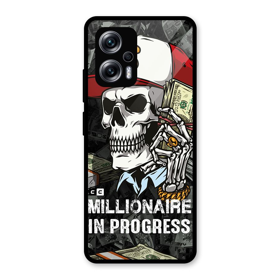 Cool Skull Millionaire In Progress Glass Back Case for Redmi K50i
