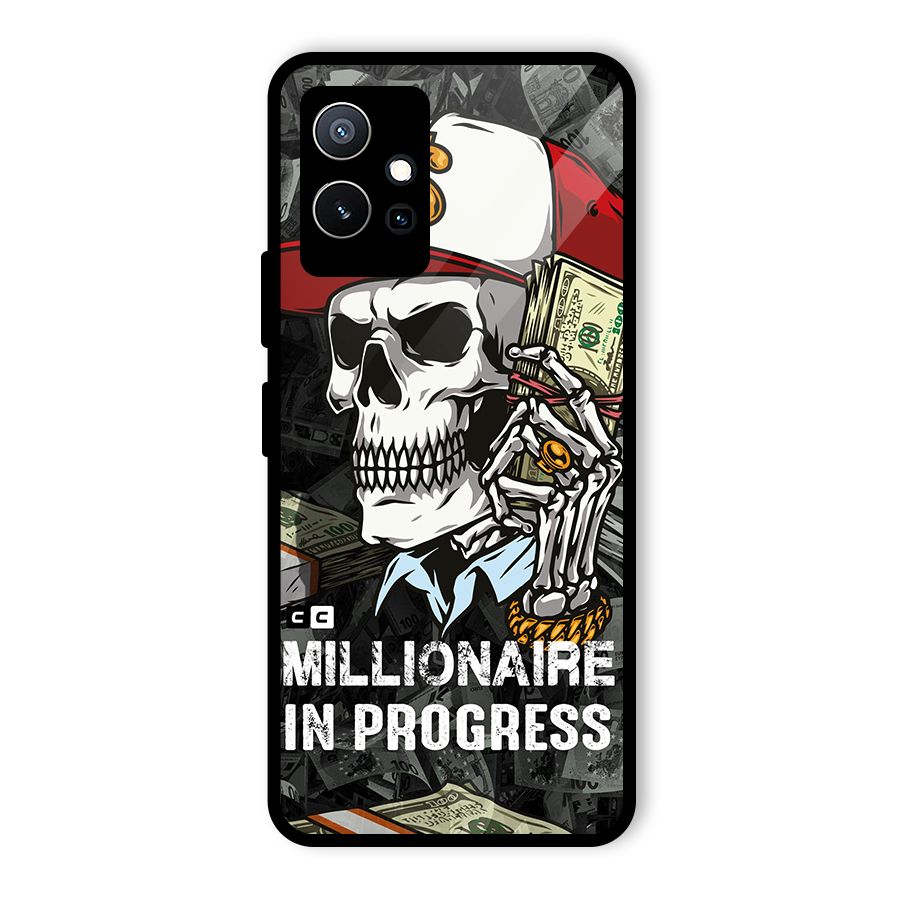 Cool Skull Millionaire In Progress Glass Back Case for Vivo Y75 5G