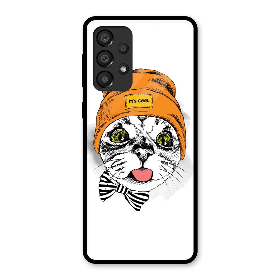Cool cat Glass Back Case for Galaxy A33 5G