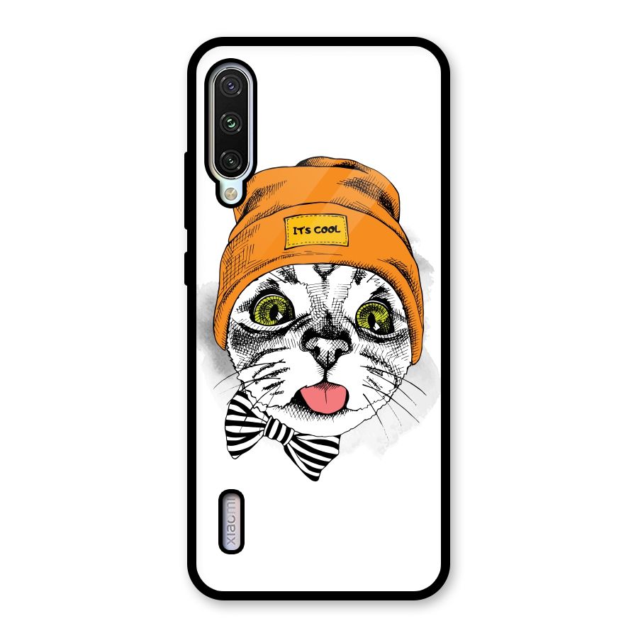 Cool cat Glass Back Case for Mi A3