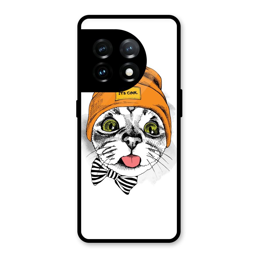 Cool cat Glass Back Case for OnePlus 11