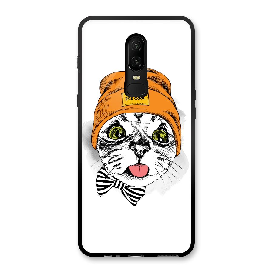 Cool cat Glass Back Case for OnePlus 6