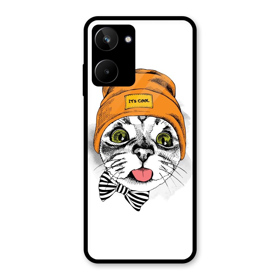 Cool cat Glass Back Case for Realme 10