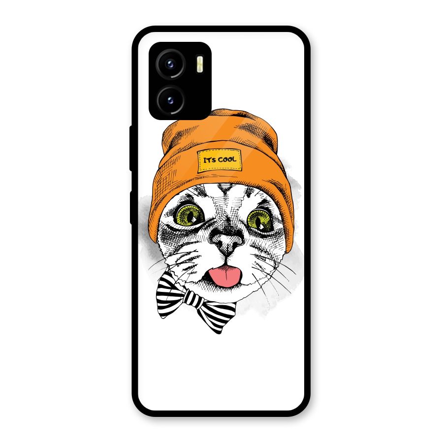 Cool cat Glass Back Case for Vivo Y15s