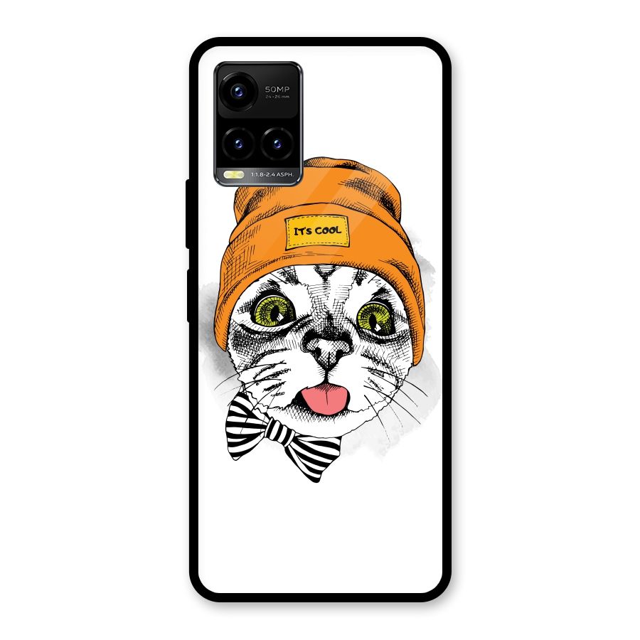 Cool cat Glass Back Case for Vivo Y21T