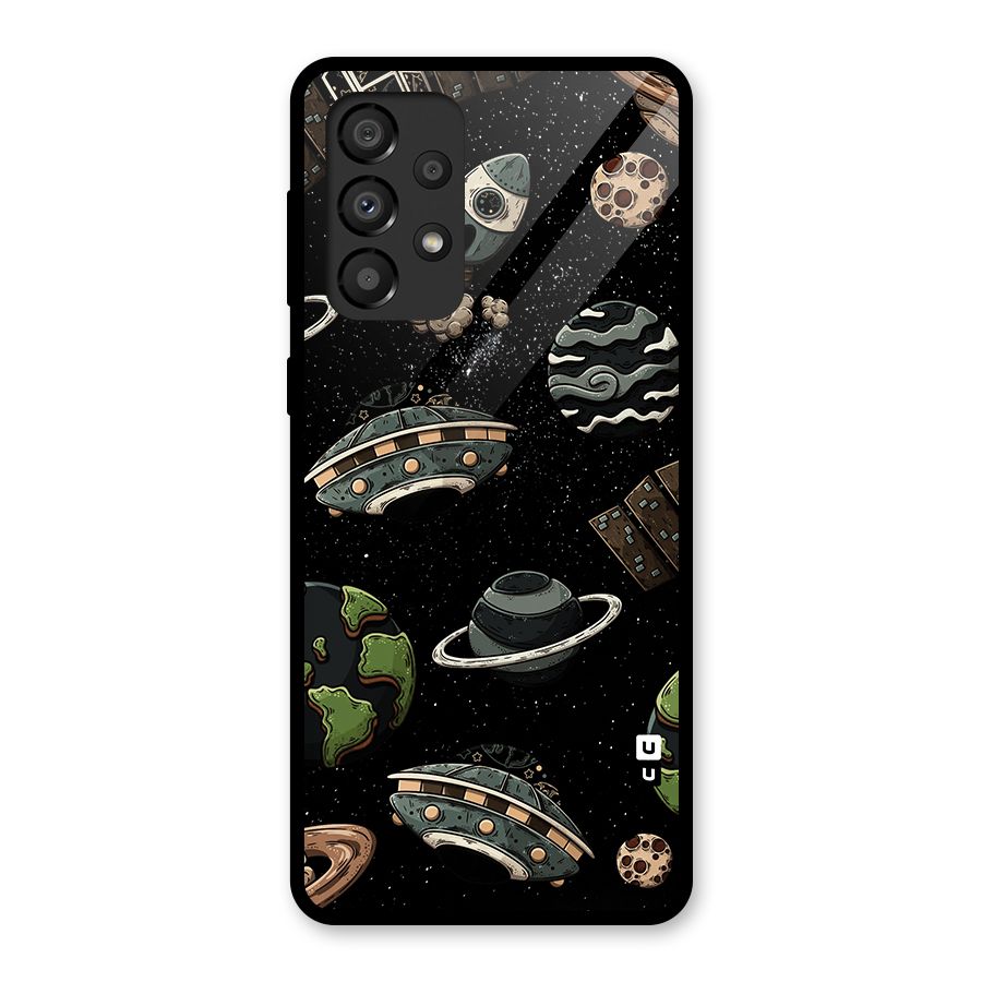 Cosmos Night Sky Anime Pattern Glass Back Case for Galaxy A33 5G