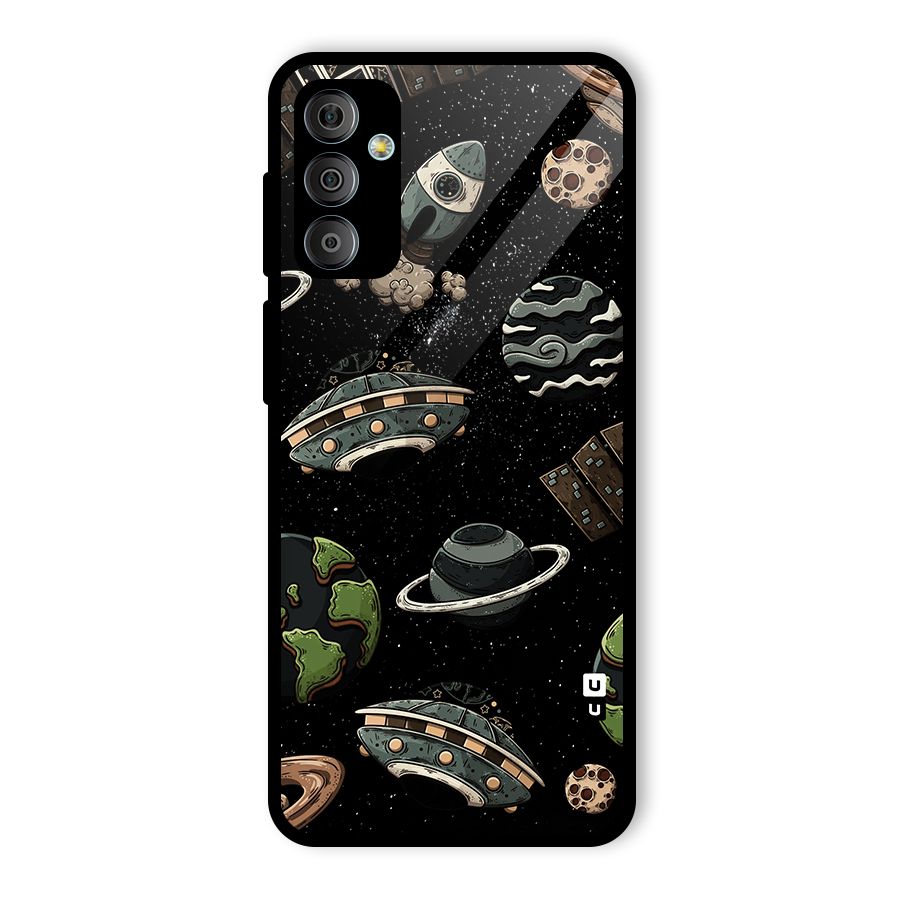 Cosmos Night Sky Anime Pattern Glass Back Case for Galaxy F23