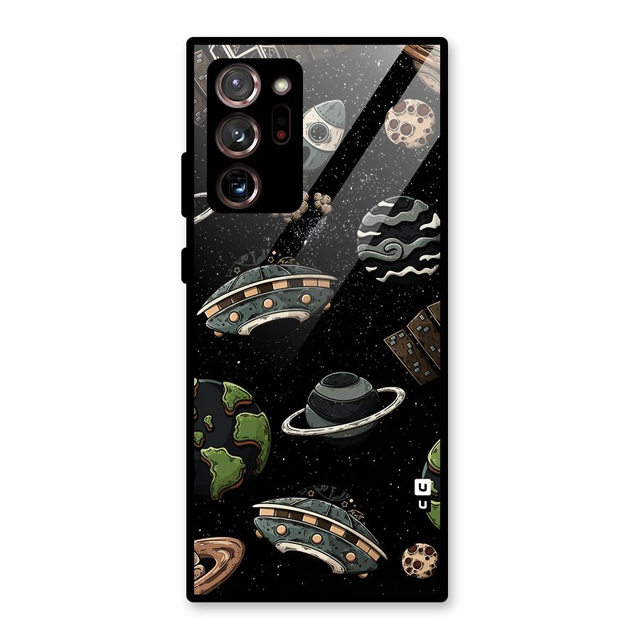 Cosmos Night Sky Anime Pattern Glass Back Case for Galaxy Note 20 Ultra 5G