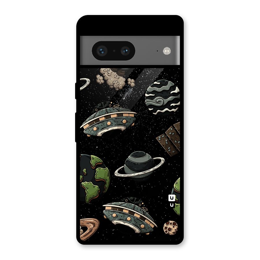 Cosmos Night Sky Anime Pattern Glass Back Case for Google Pixel 7