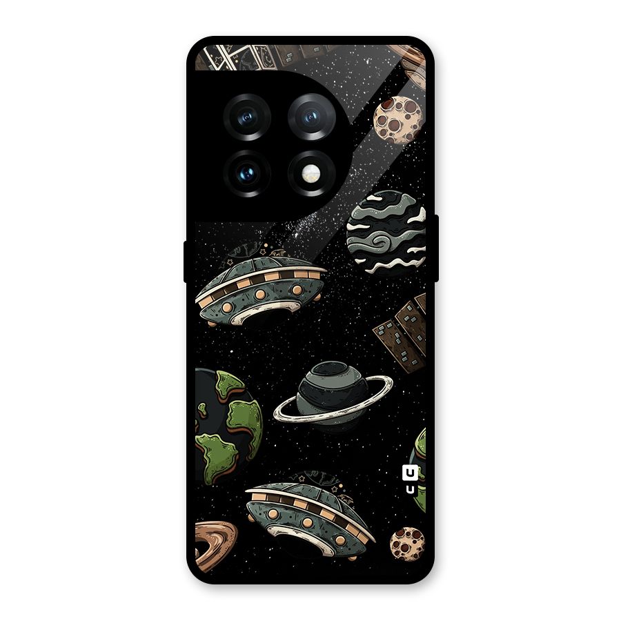Cosmos Night Sky Anime Pattern Glass Back Case for OnePlus 11
