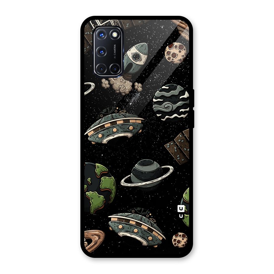 Cosmos Night Sky Anime Pattern Glass Back Case for Oppo A52