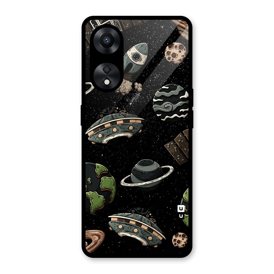 Cosmos Night Sky Anime Pattern Glass Back Case for Oppo A78