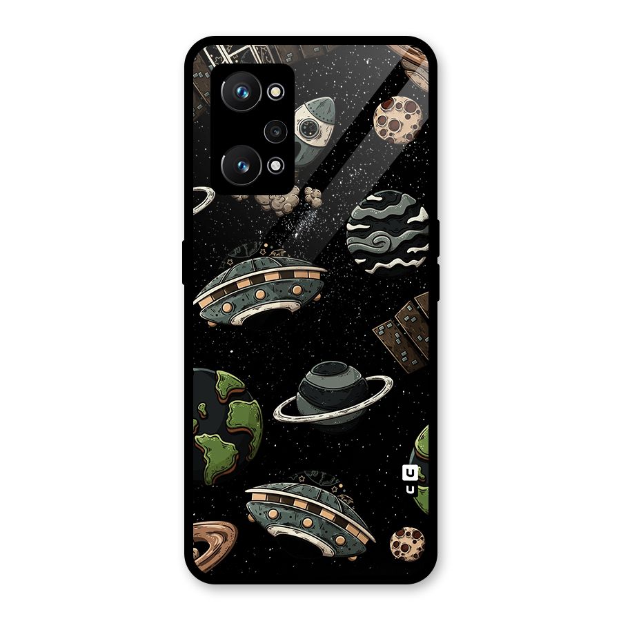 Cosmos Night Sky Anime Pattern Glass Back Case for Realme GT Neo 3T