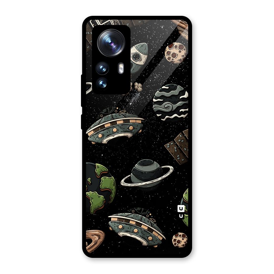 Cosmos Night Sky Anime Pattern Glass Back Case for Xiaomi 12 Pro