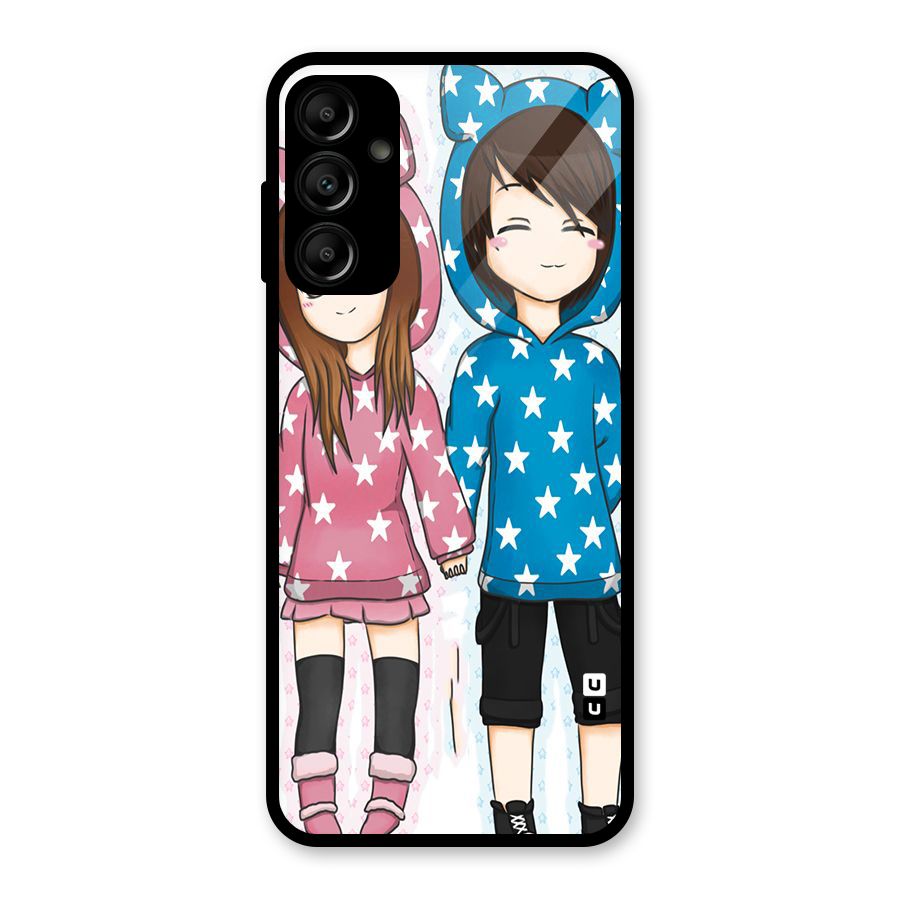 Couple In Stars Glass Back Case for Galaxy A14 5G