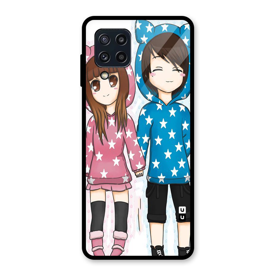 Couple In Stars Glass Back Case for Galaxy M32