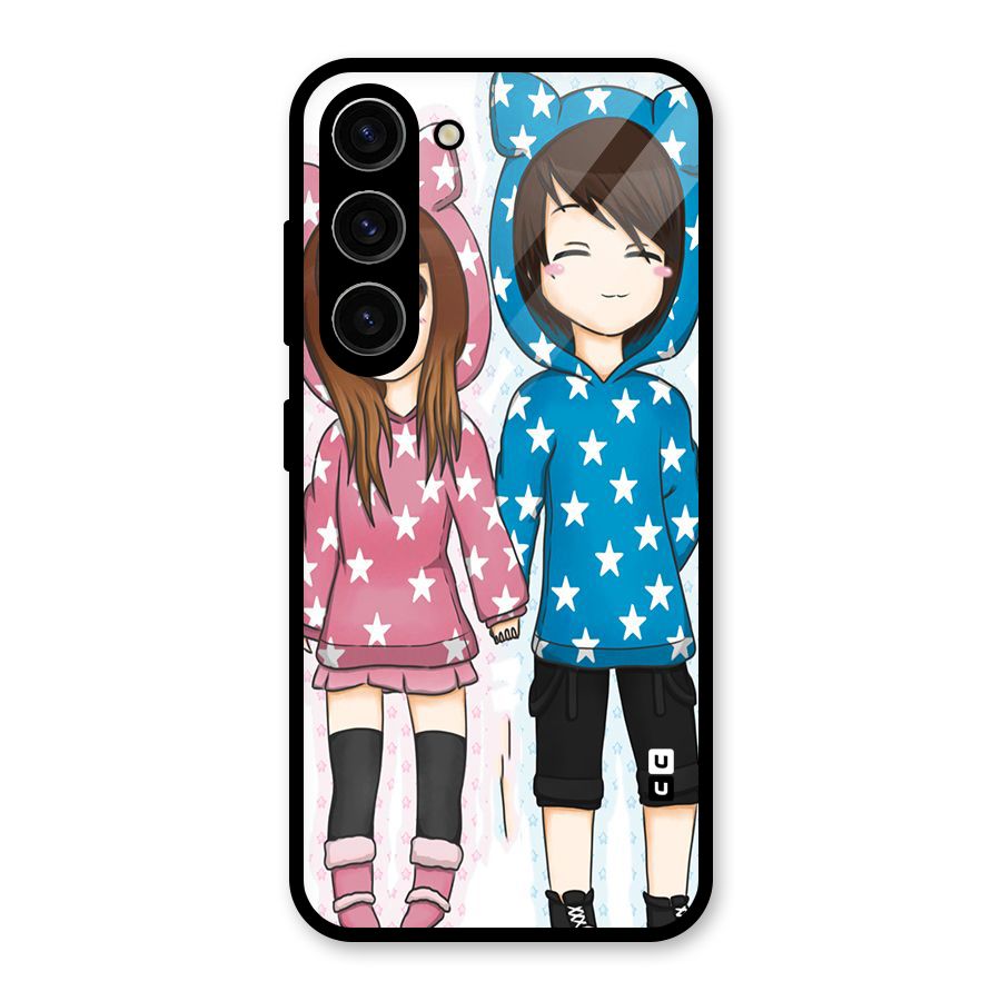 Couple In Stars Glass Back Case for Galaxy S23