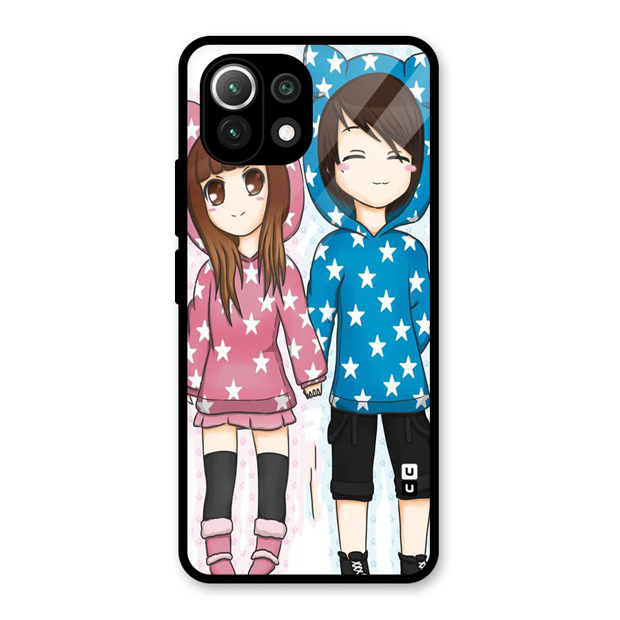 Couple In Stars Glass Back Case for Mi 11 Lite NE 5G