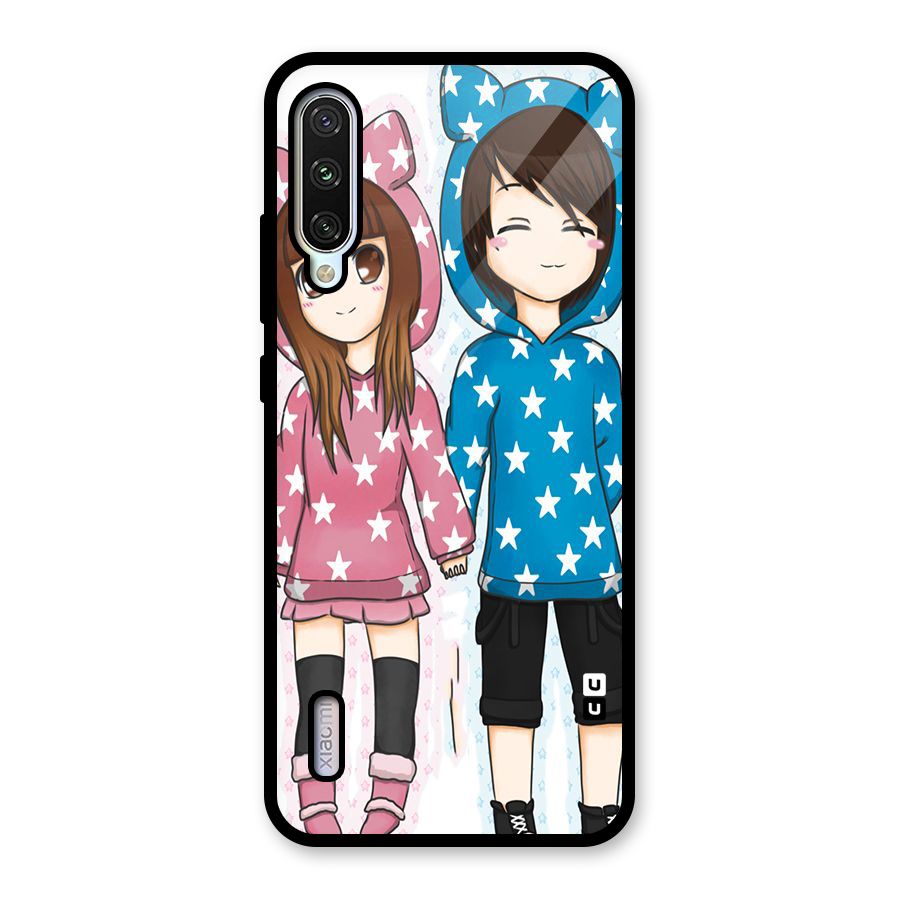 Couple In Stars Glass Back Case for Mi A3