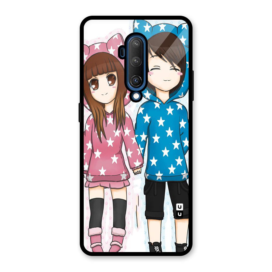Couple In Stars Glass Back Case for OnePlus 7T Pro
